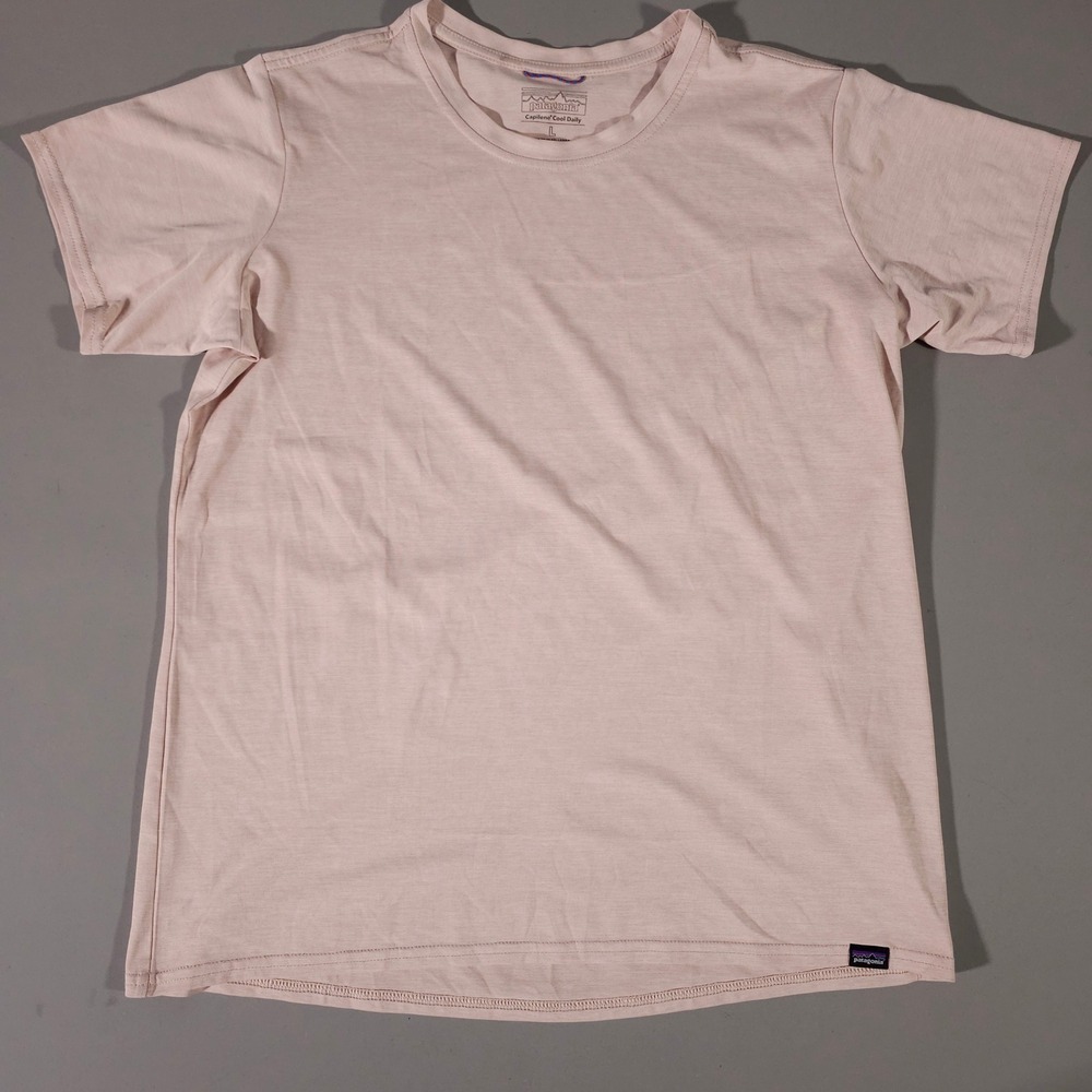 Patagonia Capilene Cool Daily Womens Large Pink Short Sleeve Performance Tee